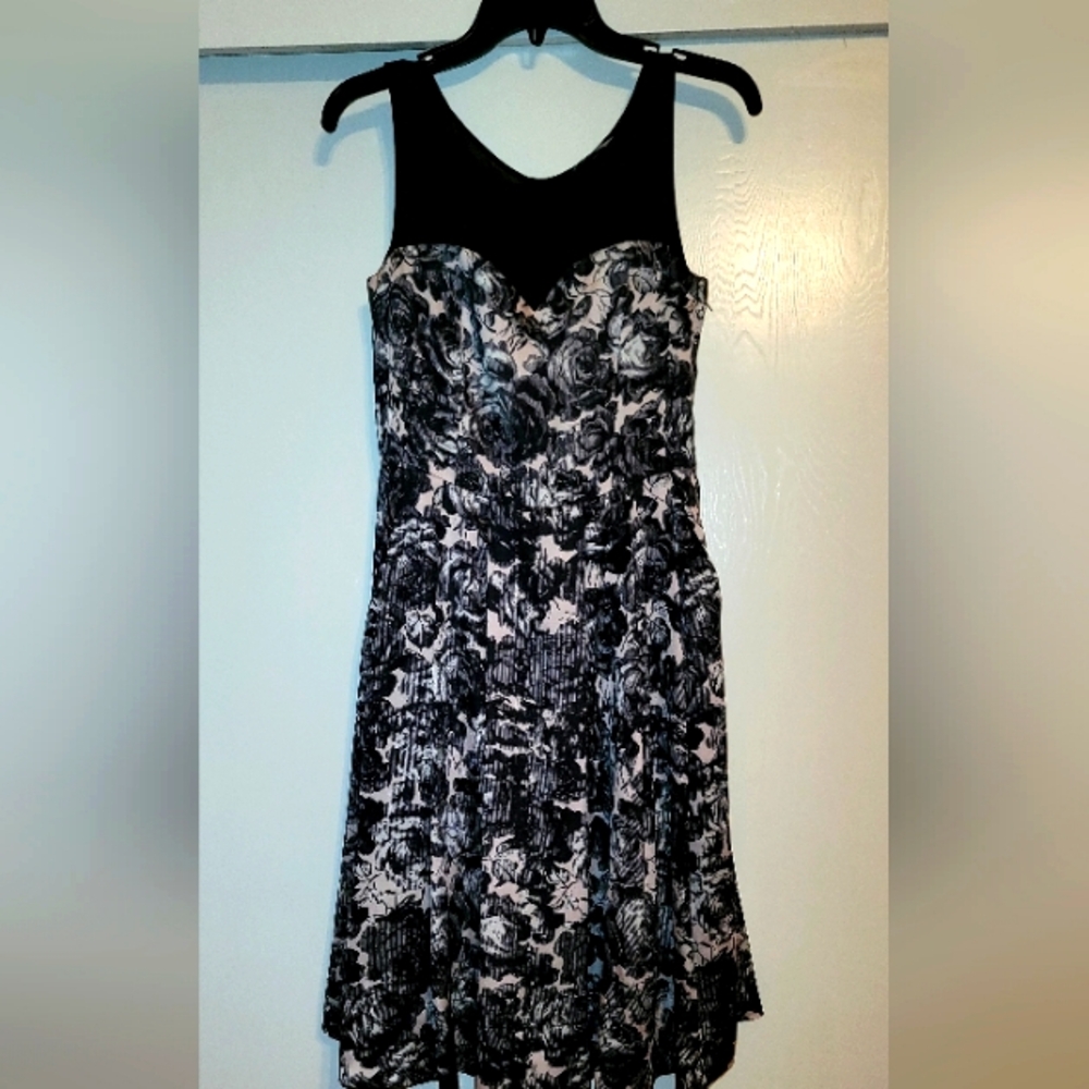 Black and White Floral Dress
